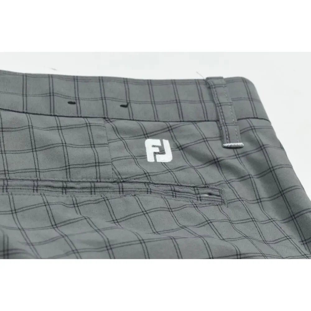 FootJoy Golf Shorts Mens 34 Gray Check 10